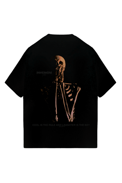 Frightened skeleton Black T shirt